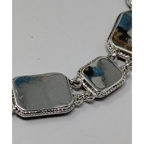 Liz Claiborne Necklace 18" Silver Tone Faux Ruby Stones Christmas Gift Jewelry - Picture 9 of 12